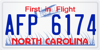 NC license plate AFP6174