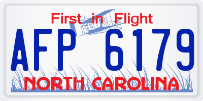 NC license plate AFP6179
