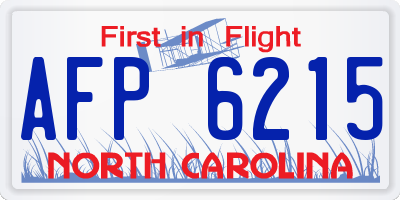 NC license plate AFP6215