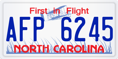 NC license plate AFP6245