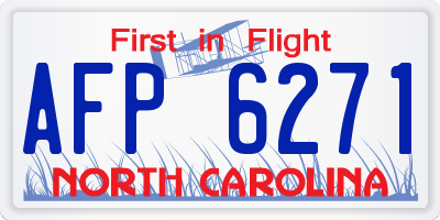 NC license plate AFP6271
