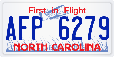 NC license plate AFP6279