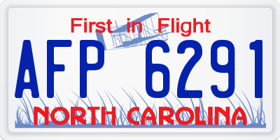 NC license plate AFP6291