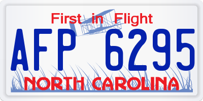NC license plate AFP6295