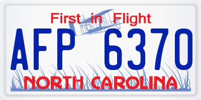 NC license plate AFP6370