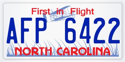 NC license plate AFP6422