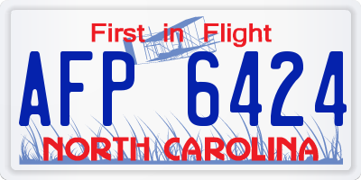 NC license plate AFP6424