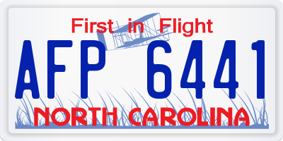 NC license plate AFP6441