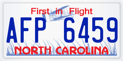 NC license plate AFP6459