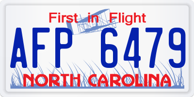 NC license plate AFP6479