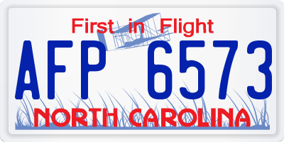 NC license plate AFP6573
