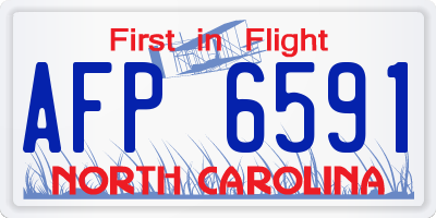 NC license plate AFP6591