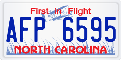 NC license plate AFP6595