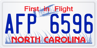NC license plate AFP6596