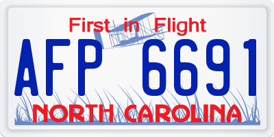 NC license plate AFP6691