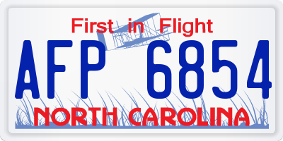 NC license plate AFP6854