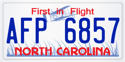 NC license plate AFP6857