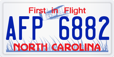 NC license plate AFP6882
