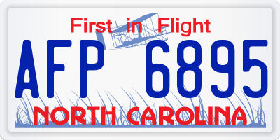 NC license plate AFP6895
