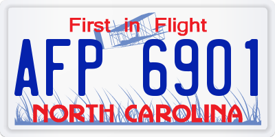 NC license plate AFP6901