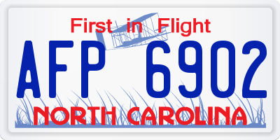 NC license plate AFP6902