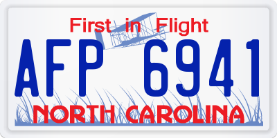 NC license plate AFP6941