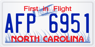 NC license plate AFP6951