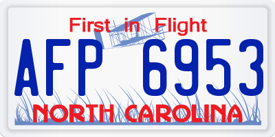 NC license plate AFP6953