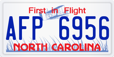NC license plate AFP6956