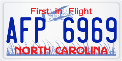 NC license plate AFP6969