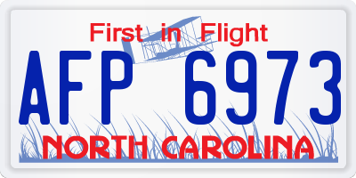 NC license plate AFP6973