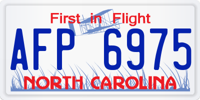 NC license plate AFP6975