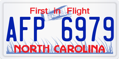 NC license plate AFP6979