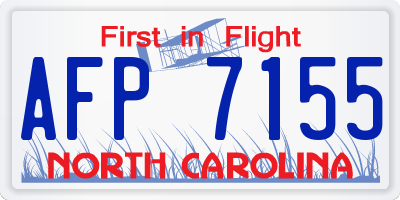 NC license plate AFP7155