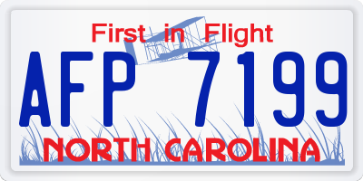 NC license plate AFP7199