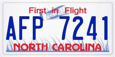 NC license plate AFP7241