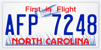 NC license plate AFP7248