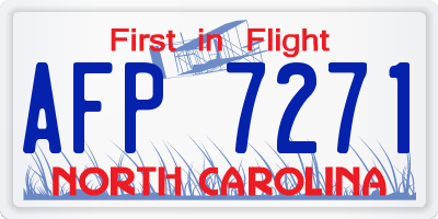 NC license plate AFP7271