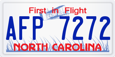 NC license plate AFP7272
