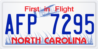 NC license plate AFP7295