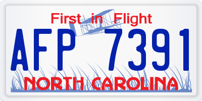 NC license plate AFP7391