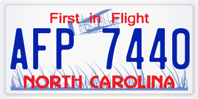 NC license plate AFP7440