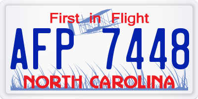 NC license plate AFP7448