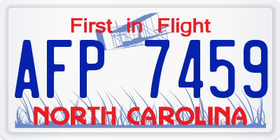 NC license plate AFP7459