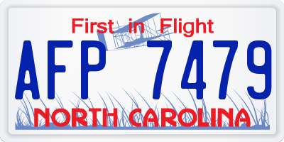 NC license plate AFP7479