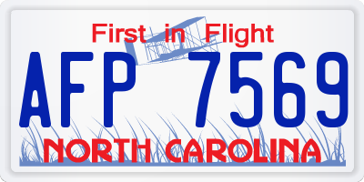 NC license plate AFP7569