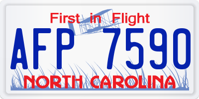 NC license plate AFP7590