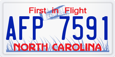 NC license plate AFP7591