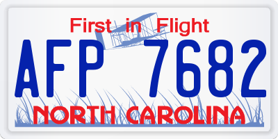 NC license plate AFP7682