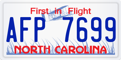 NC license plate AFP7699